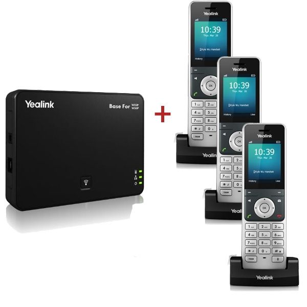 Yealink W60P IP dect + 2 extra W56H Handsets