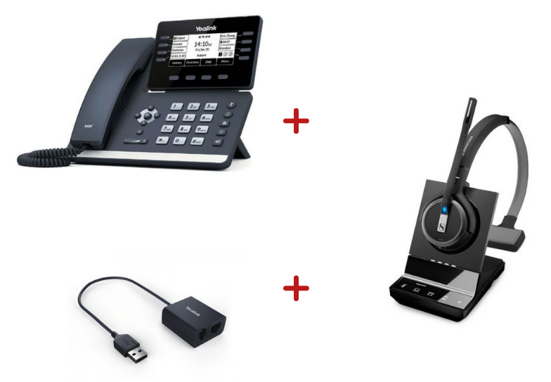 Office Pack - Yealink SIP-T53 + EHS 40-adapter + Sennheiser SDW 5035 Headset