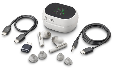 Poly Voyager Free 60+ UC White USB-C + Touchscreen Oplaadcase