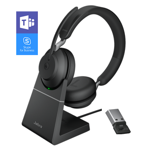 Jabra Evolve2 65 MS Duo met oplaadstand – Zwart